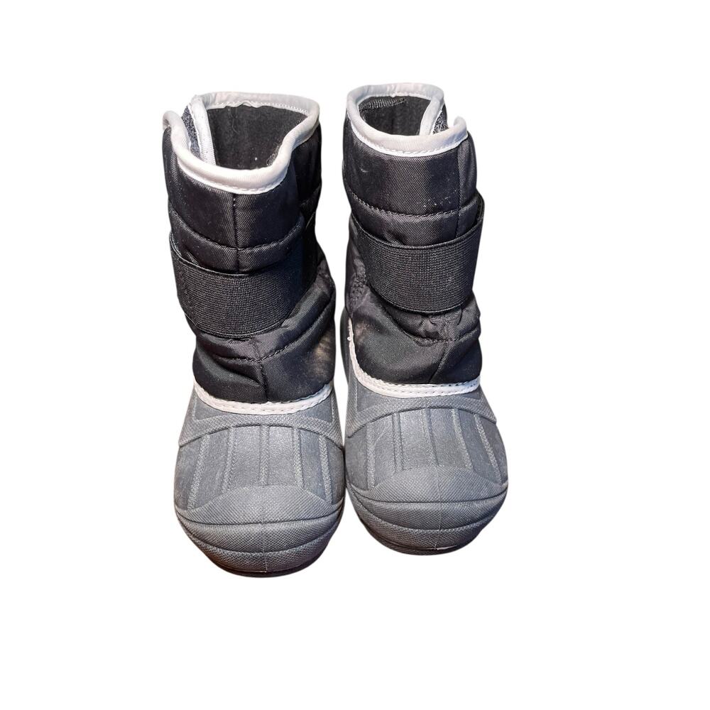 Cat & Jack Snow Boots Toddler Little Boy Girl‎ 7 Black & Grey Waterproof